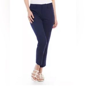Crown & Ivy Ladies Cary Navy Bi Stretch Ankle Pants, EUC (Looks New), Size 6P